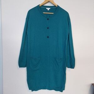 J.Jill Button Front Wool Blend Long Sweater Cardigan Size Medium